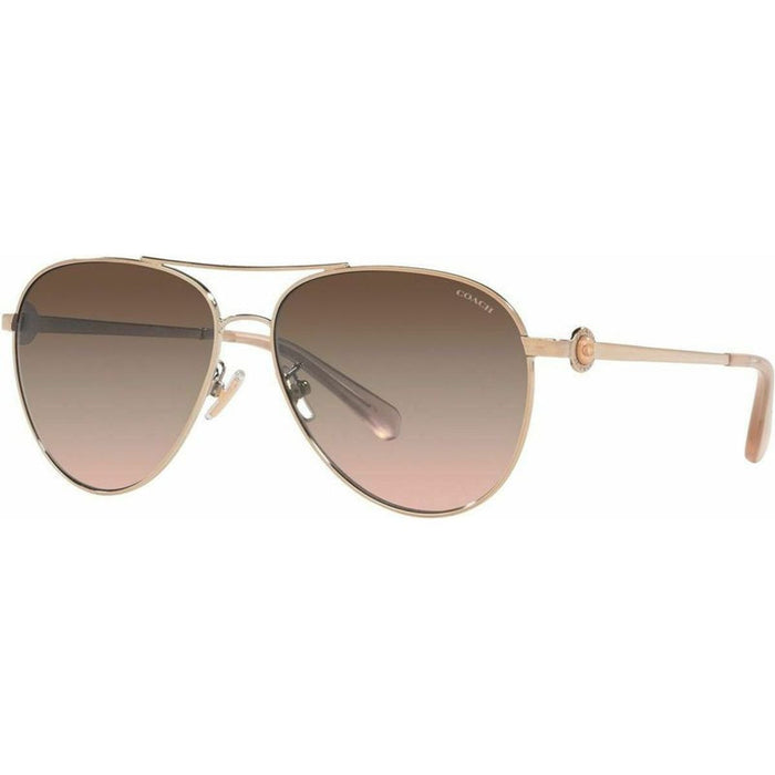 HC7128, Shiny Rose Gold/Brown Pink Gradient Lenses