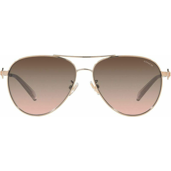 HC7128, Shiny Rose Gold/Brown Pink Gradient Lenses