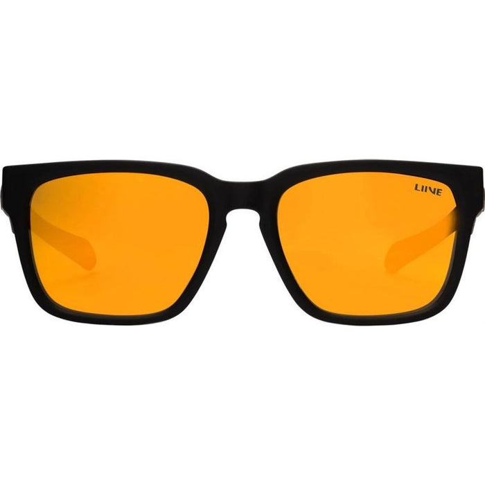 Hi Seas, Matte Black/Orange Mirror Polarised Lenses