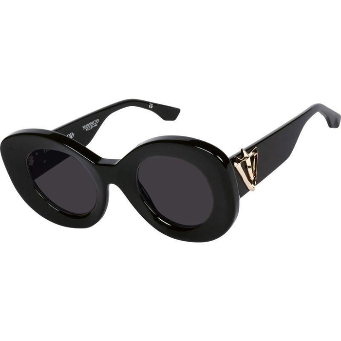 Hollywood, Gloss Black with Gold Metal/Black Lenses