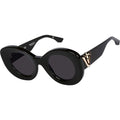 Hollywood, Gloss Black with Gold Metal/Black Lenses