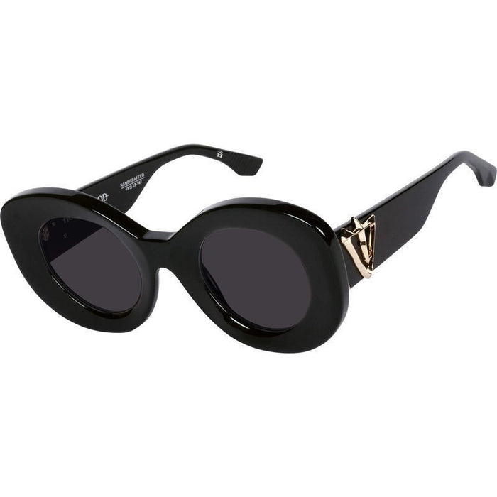 Hollywood, Gloss Black with Gold Metal/Black Polarised Lenses