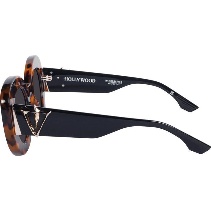 Hollywood, Honey Tort with Gold Metal/Black Lenses