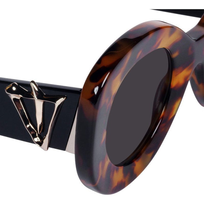 Hollywood, Honey Tort with Gold Metal/Black Lenses