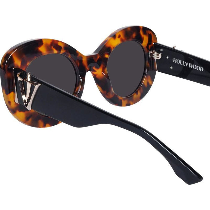 Hollywood, Honey Tort with Gold Metal/Black Lenses