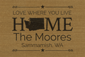Home State Personalized Door Mat - Great Gift For Cross-Country Movers -- Multiple Sizes