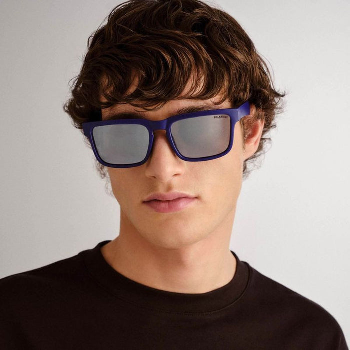 Homebush, Matte Navy/Silver Mirror Polarised Lenses
