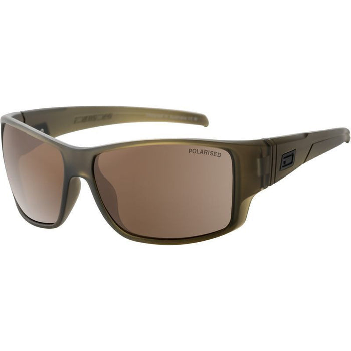 Hoodoo, Crystal Satin Olive Green/Brown Polarised Lenses