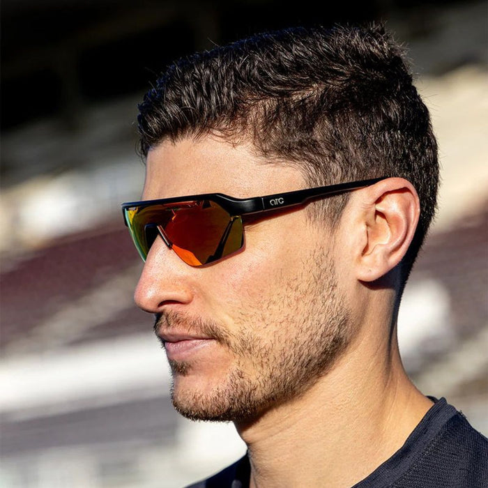Horizon, Matte Black/Red Mirror Polarised Lenses