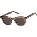 Hutch, Transparent Mocha with Gold Metal Trim/Brown Lenses