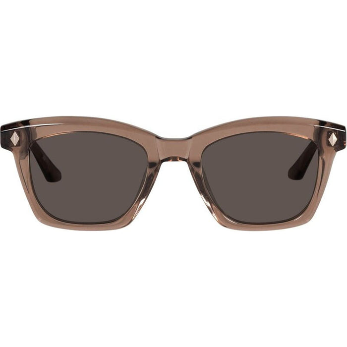 Hutch, Transparent Mocha with Gold Metal Trim/Brown Lenses