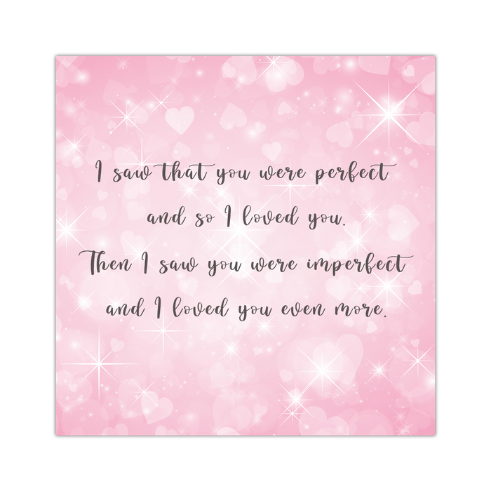 I Saw That You Were Perfect - 16"x16" Square Canvas, Shipping Included
