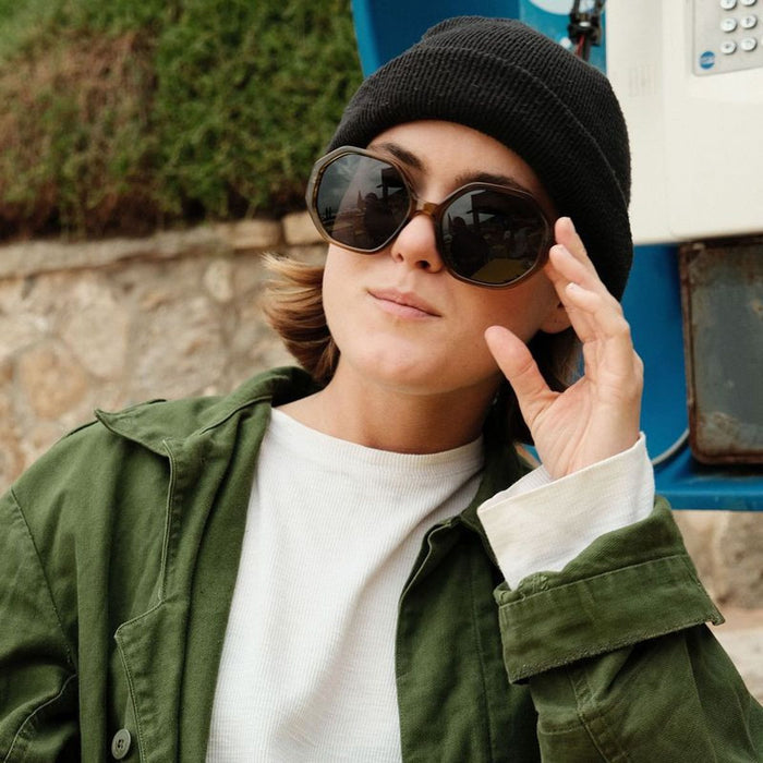 Ingrid, Moss Green/Black Lenses