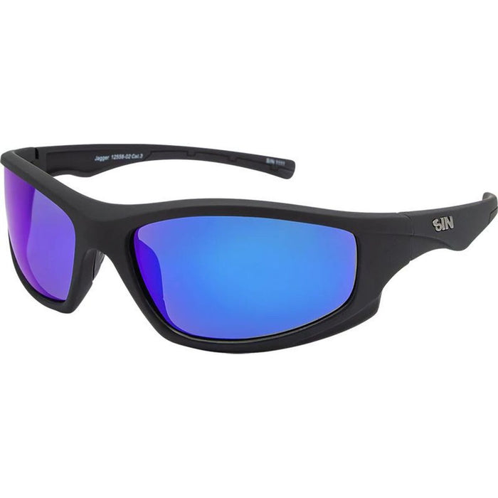 Jagger, Rubber Black/Blue Mirror Polarised Lenses