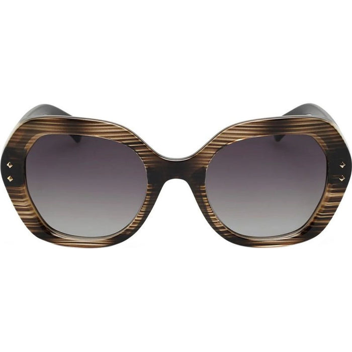 Kamilla, Grey Geo Stripe/Smoke Polarised Lenses