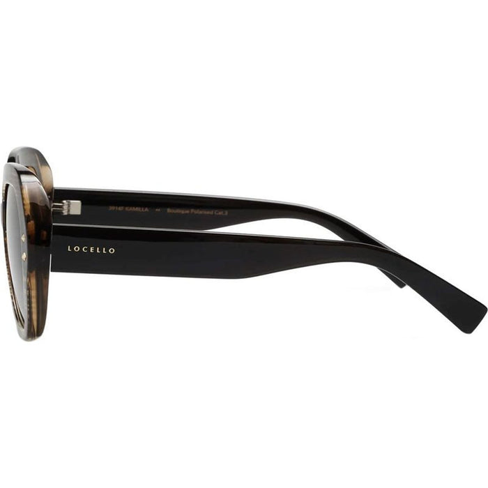 Kamilla, Grey Geo Stripe/Smoke Polarised Lenses