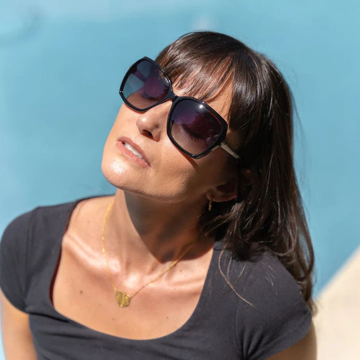 Kara, Crystal Black/Grey Gradient Polarised Lenses