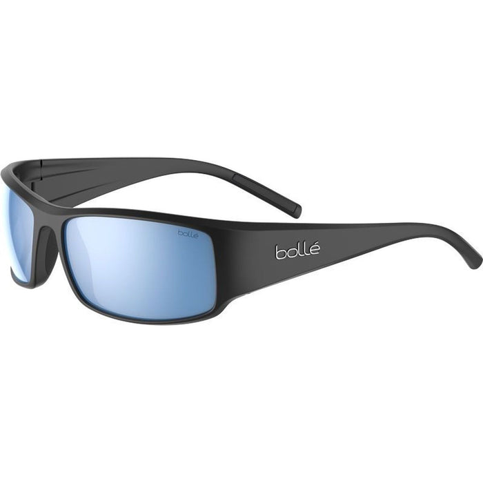 King, Matte Black/Sky Blue Polarised Lenses