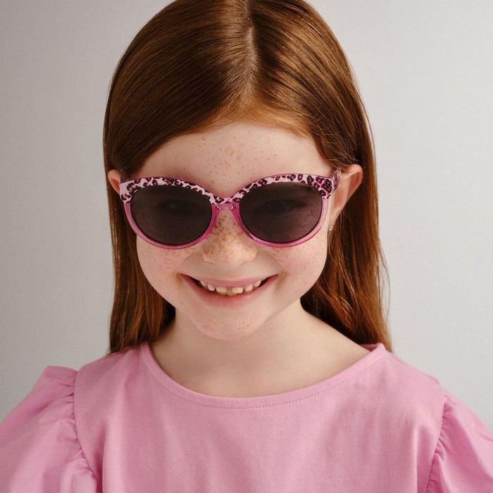 Kitty - Kids, Hot Pink Leopard/Smoke Polarised Lenses
