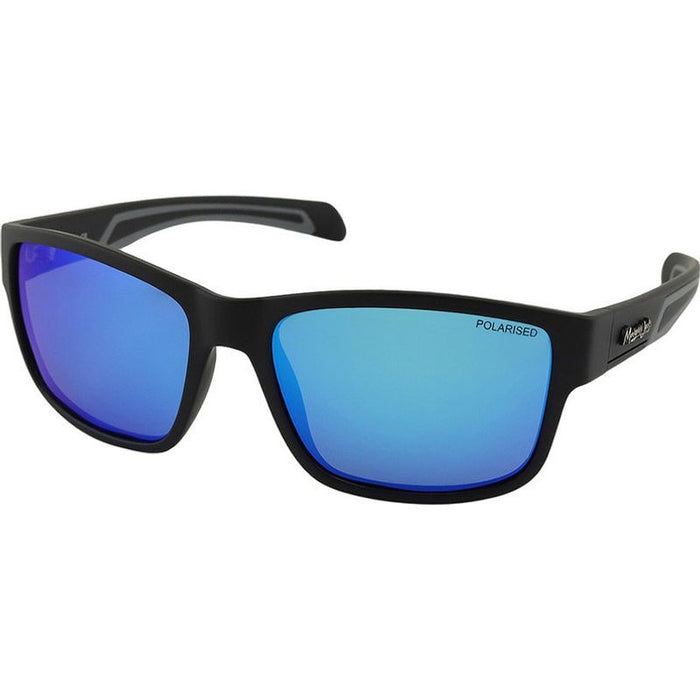 Kuta, Matte Black/Blue White Mirror Polarised Lenses