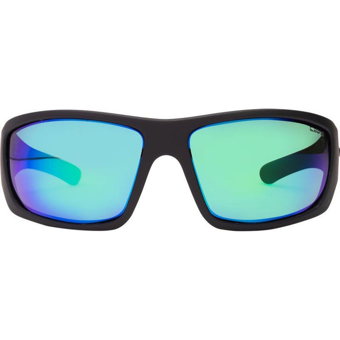 Kuta, Matte Black/Blue Green Mirror Polarised Lenses