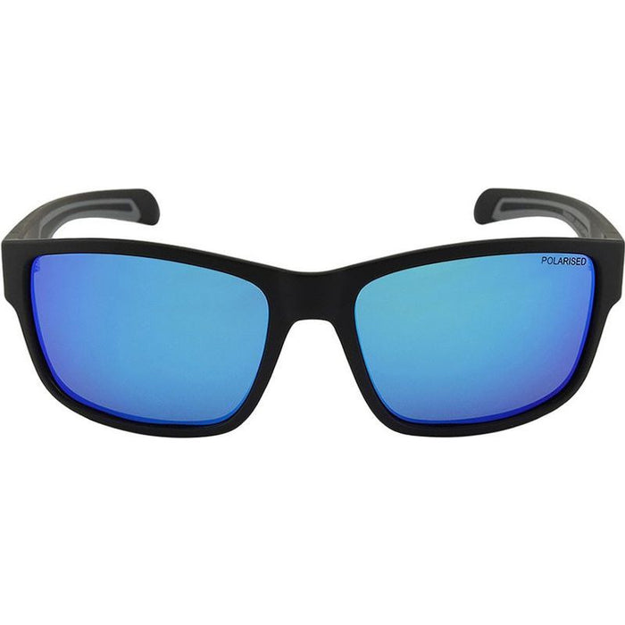 Kuta, Matte Black/Blue White Mirror Polarised Lenses