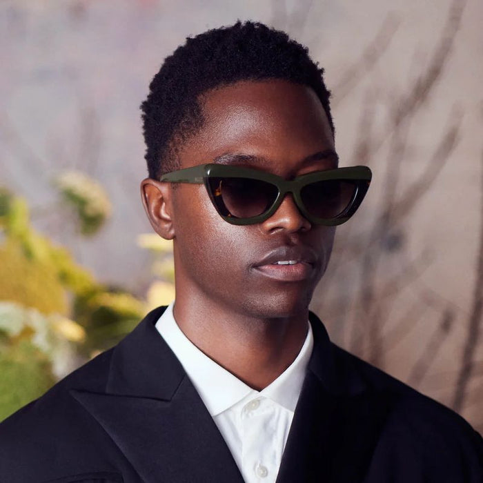 Lafayette, Army Green Clear Tort Splice with Gold Metal/Brown Gradient Lenses