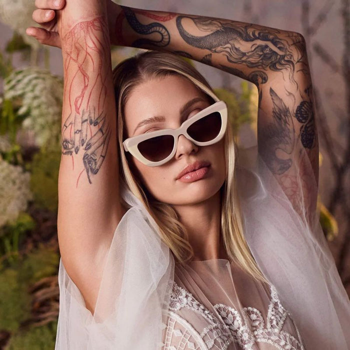 Lafayette, Light Tan Biege Splice with Rose Gold Metal/Brown Gradient Lenses