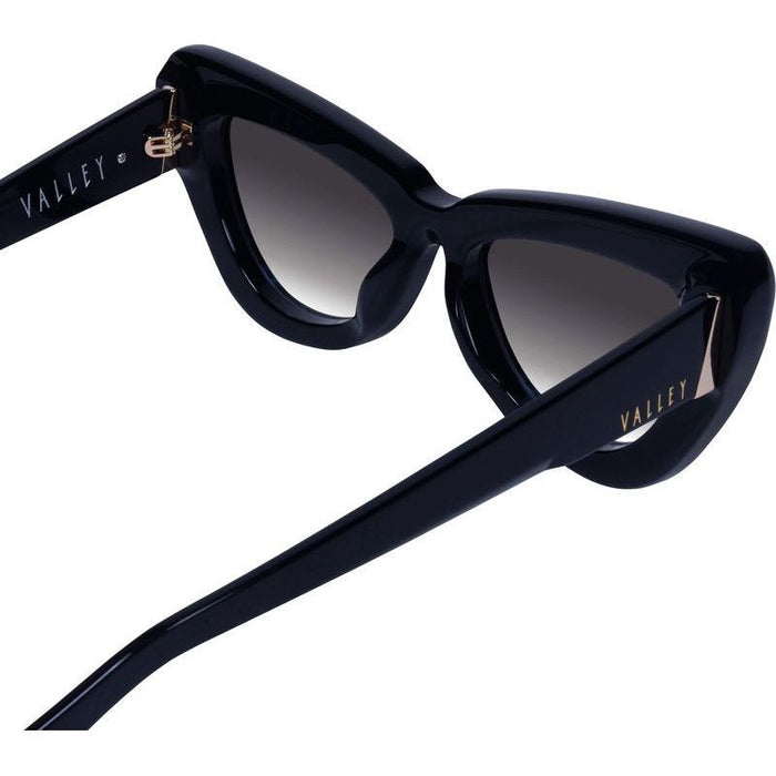 Lafayette, Gloss Black with Gold Metal/Black Gradient Lenses