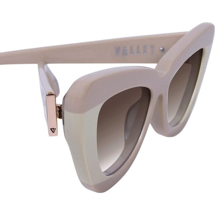Lafayette, Light Tan Biege Splice with Rose Gold Metal/Brown Gradient Lenses
