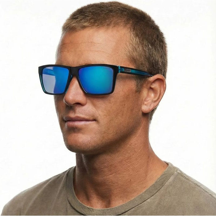 Laguna, Black Xtal Neon/Blue Mirror Lenses