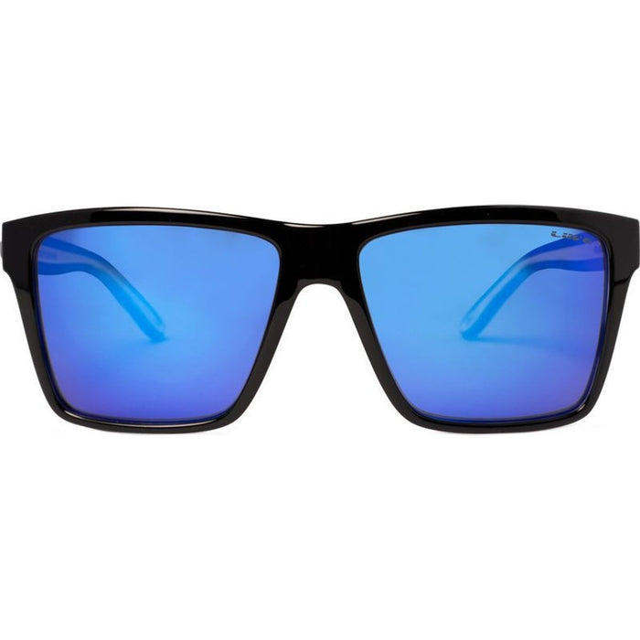Laguna, Matte Black White/Blue Mirror Polarised Lenses