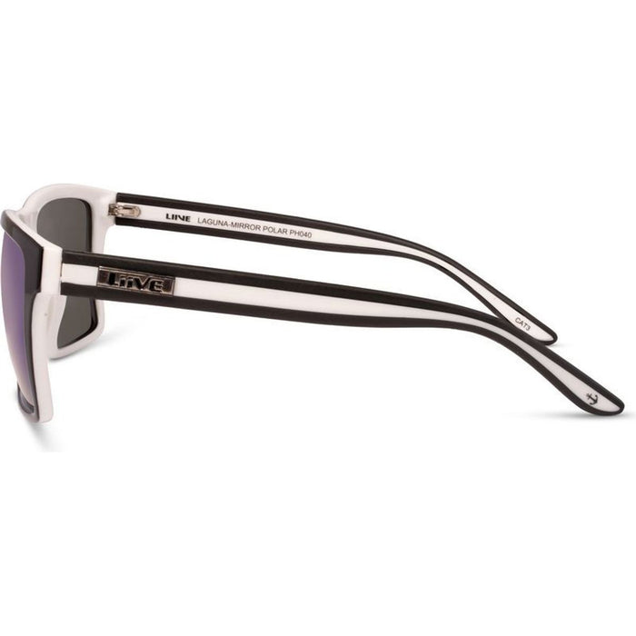Laguna, Matte Black White/Blue Mirror Polarised Lenses