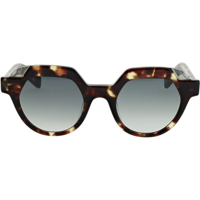 Leblanc, Dark Brown Tortoiseshell/Light Grey and Green Gradient Lenses