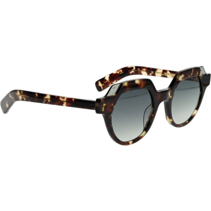 Leblanc, Dark Brown Tortoiseshell/Light Grey and Green Gradient Lenses