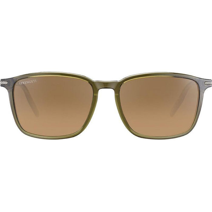 Lenwood, Shiny Crystal Dark Green/Drivers Photochromic Polarised Glass Lenses
