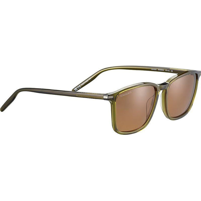 Lenwood, Shiny Crystal Dark Green/Drivers Photochromic Polarised Glass Lenses