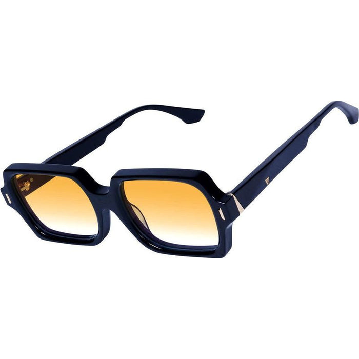 Liberty, Gloss Black with Gold Metal/Orange Gradient Lenses