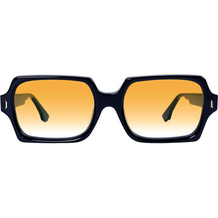 Liberty, Gloss Black with Gold Metal/Orange Gradient Lenses