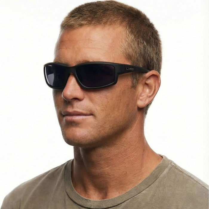 Long Tail, Matte Black/Blue Mirror Polarised Lenses
