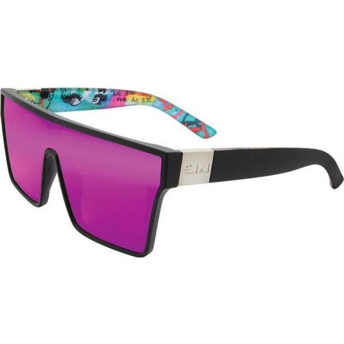 Loose Cannon, Black/Pink Mirror Polarised Lenses
