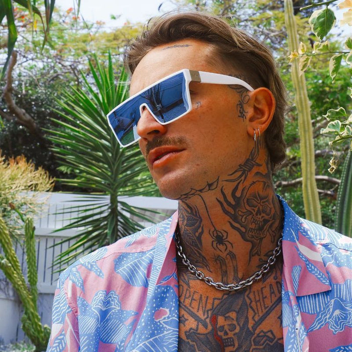 Loose Cannon, White/Blue Flash Mirror Polarised Lenses