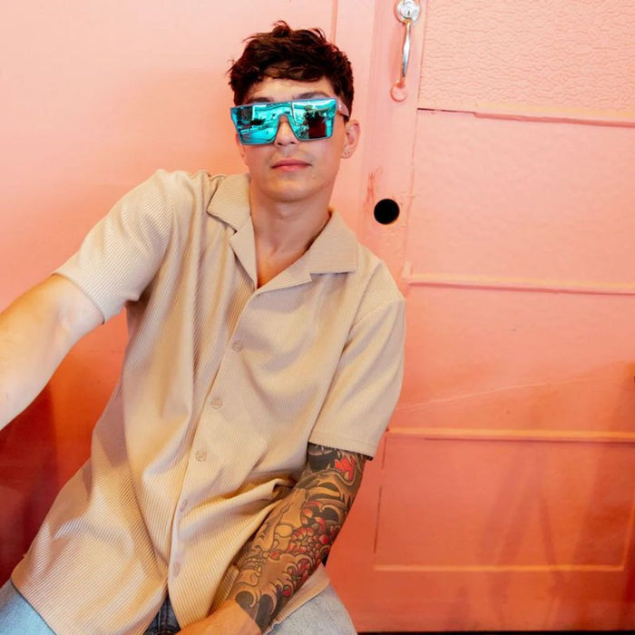 Loose Cannon, Pearl Grey/Ice Blue Flash Mirror Polarised Lenses