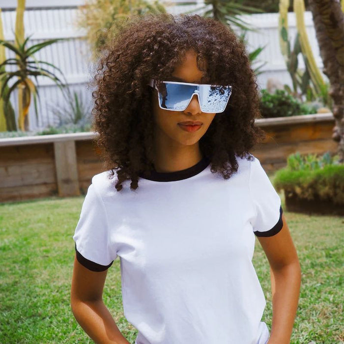Loose Cannon, White/Blue Flash Mirror Polarised Lenses