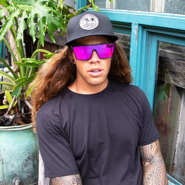 Loose Cannon, Black/Pink Mirror Polarised Lenses