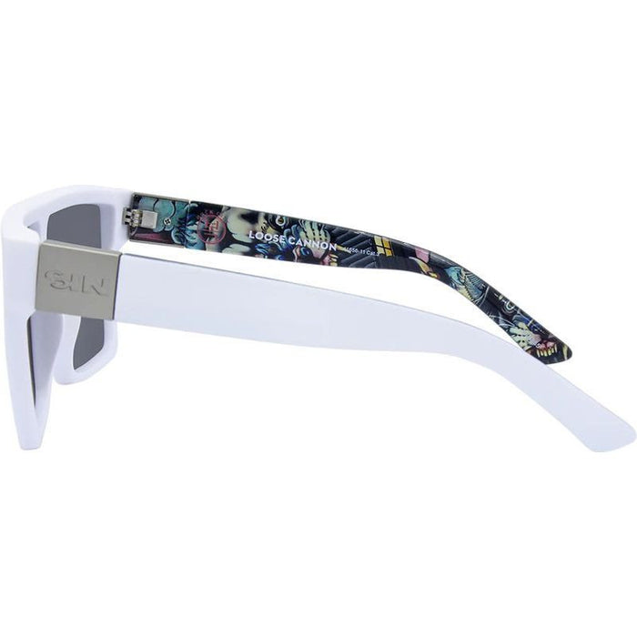 Loose Cannon, White/Blue Flash Mirror Polarised Lenses