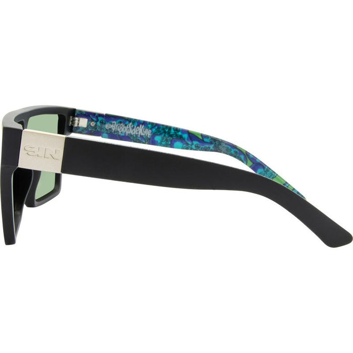 Loose Cannon, Matte Black/Green Flash Mirror Polarised Lenses