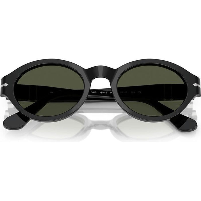Loris PO3378S, Black/Green Glass Lenses 51 Eye Size