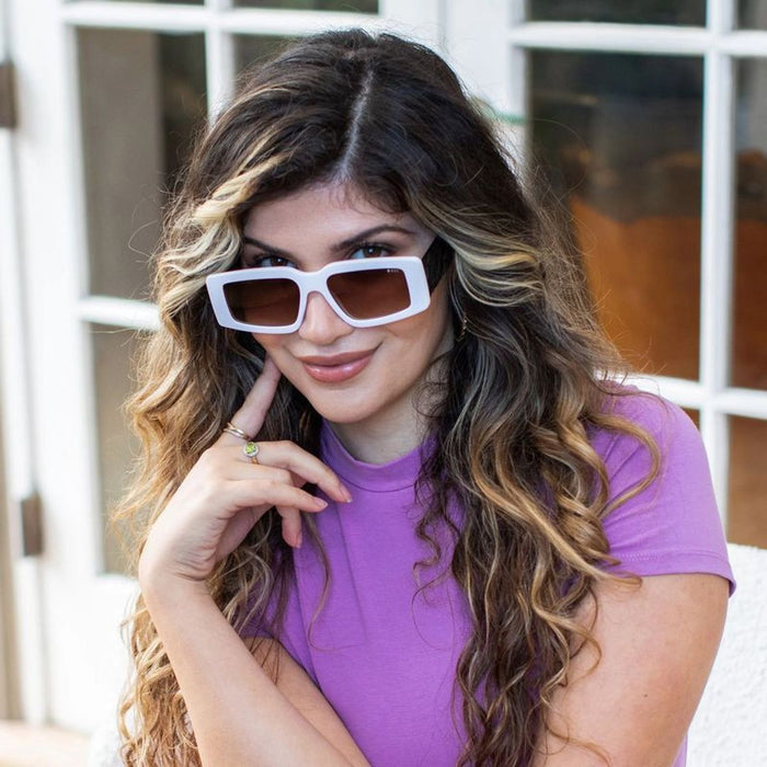 Majestic, White Black/Brown Gradient Lenses
