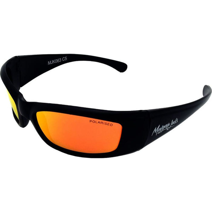 Mangrove Jacks Kids 063, Matte Black/Red Mirror Polarised Lenses